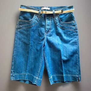 Lee Denim Bermuda Shorts Classic Fit At The Waist Belted Y2k M
